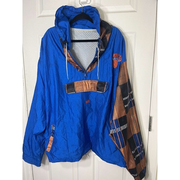 Vintage New York Knicks Two Hype Salem Hype 4 Windbreaker NylonJacket Anorak XXL - Picture 2 of 16